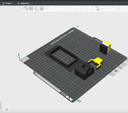 Bildschirmfoto von einem Slicer Programm mit angeordneten Produktdateien