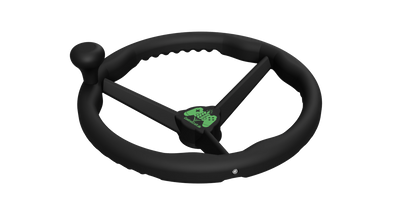 Computergeneriertes Bild vom fertig montierten Orbis Lenkrad ohne Hintergrund