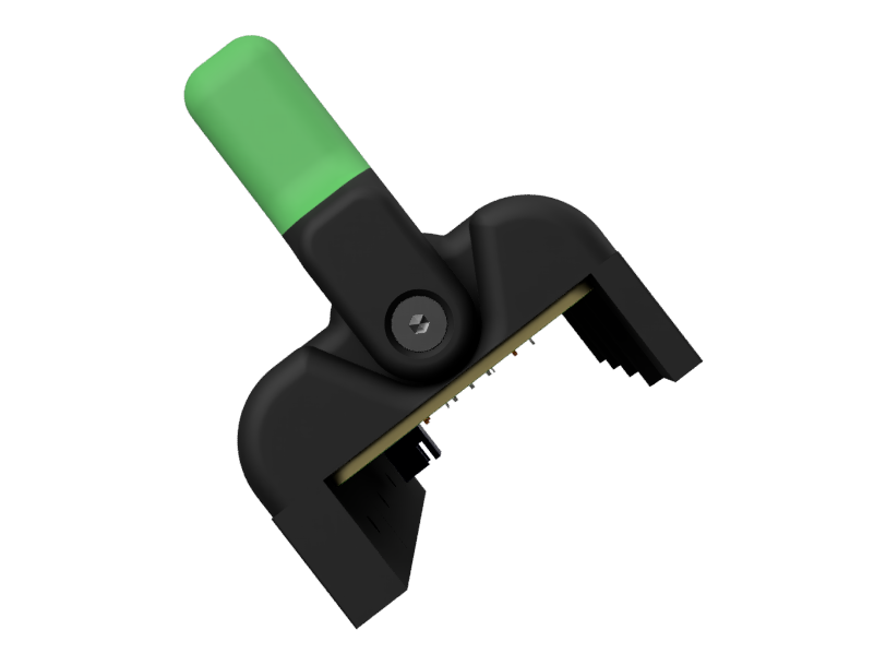 Fingertip-Joystick im Detail mit farbiger Kappe