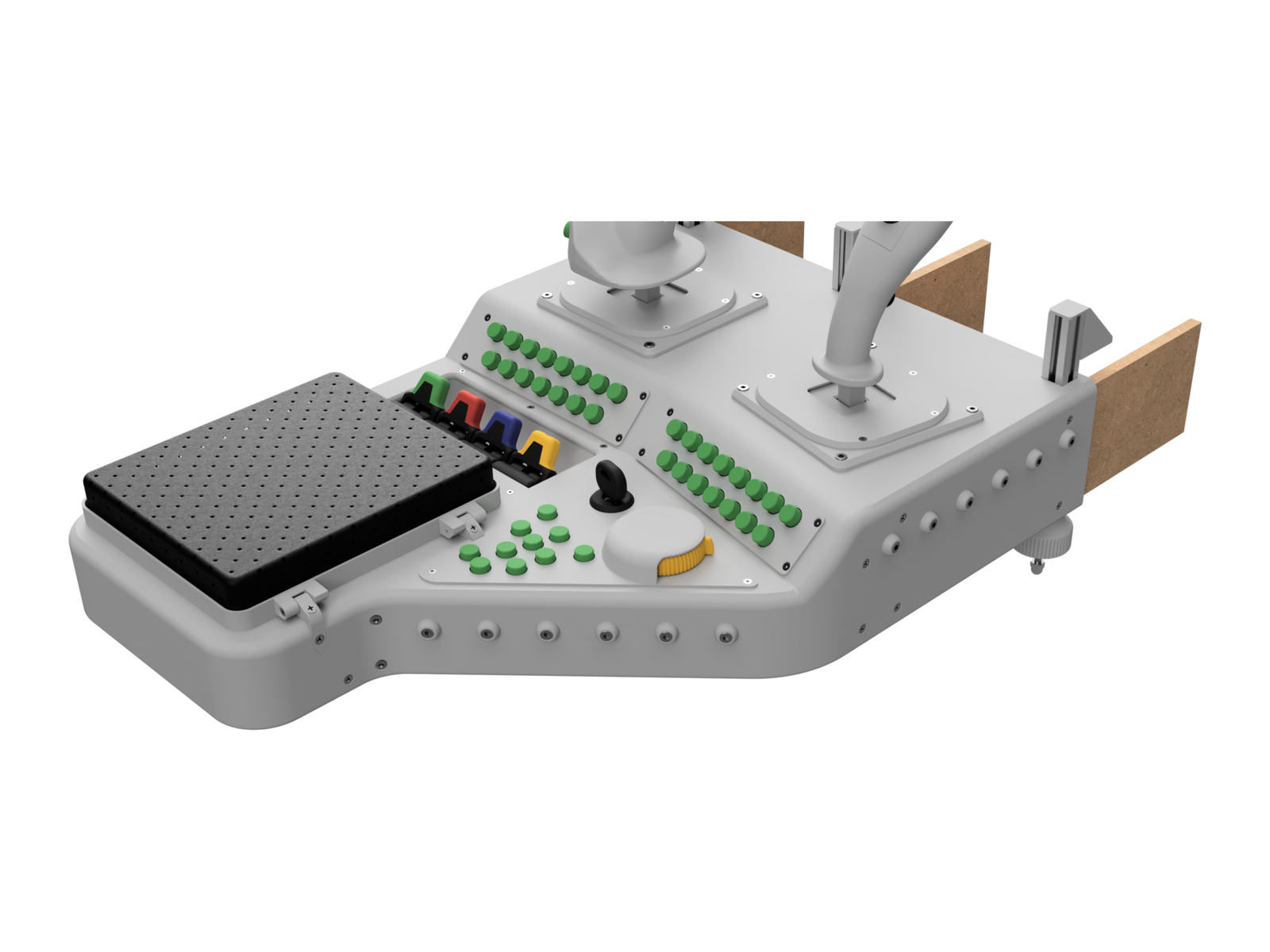 Seitenpanel der Armlehne mit Lochsystem für Zubehör